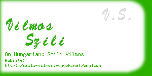 vilmos szili business card